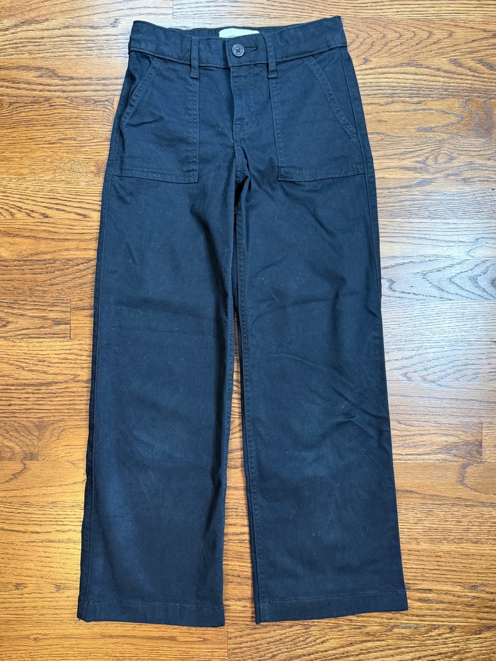 Abercrombie Kids Girls High Rise Black Wide-Leg Casual Uniform Jeans  9/10 Reg